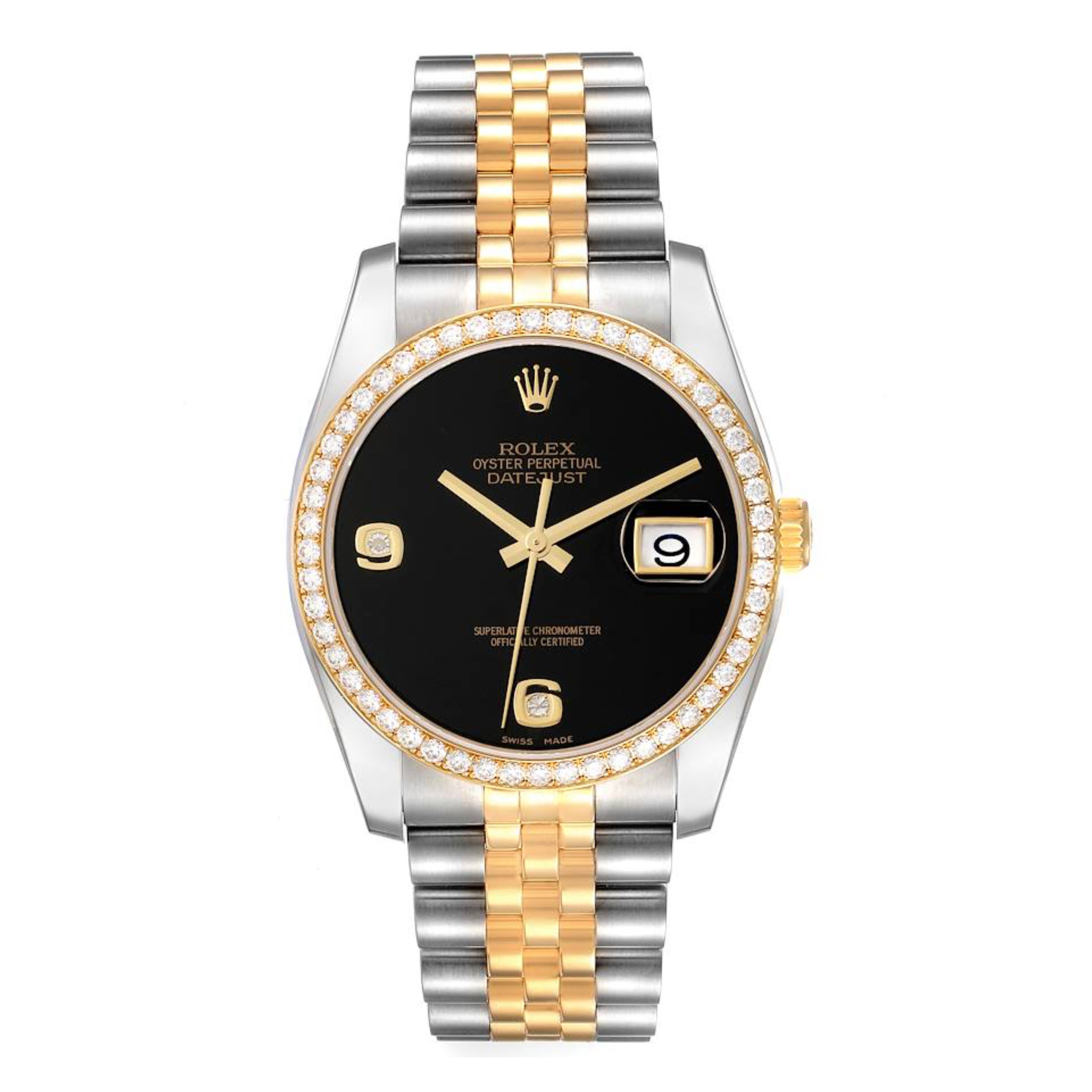 Rolex Datejust 36mm Ref. 116243 – Oystersteel &amp; Yellow Gold | Onyx Diamond Dial