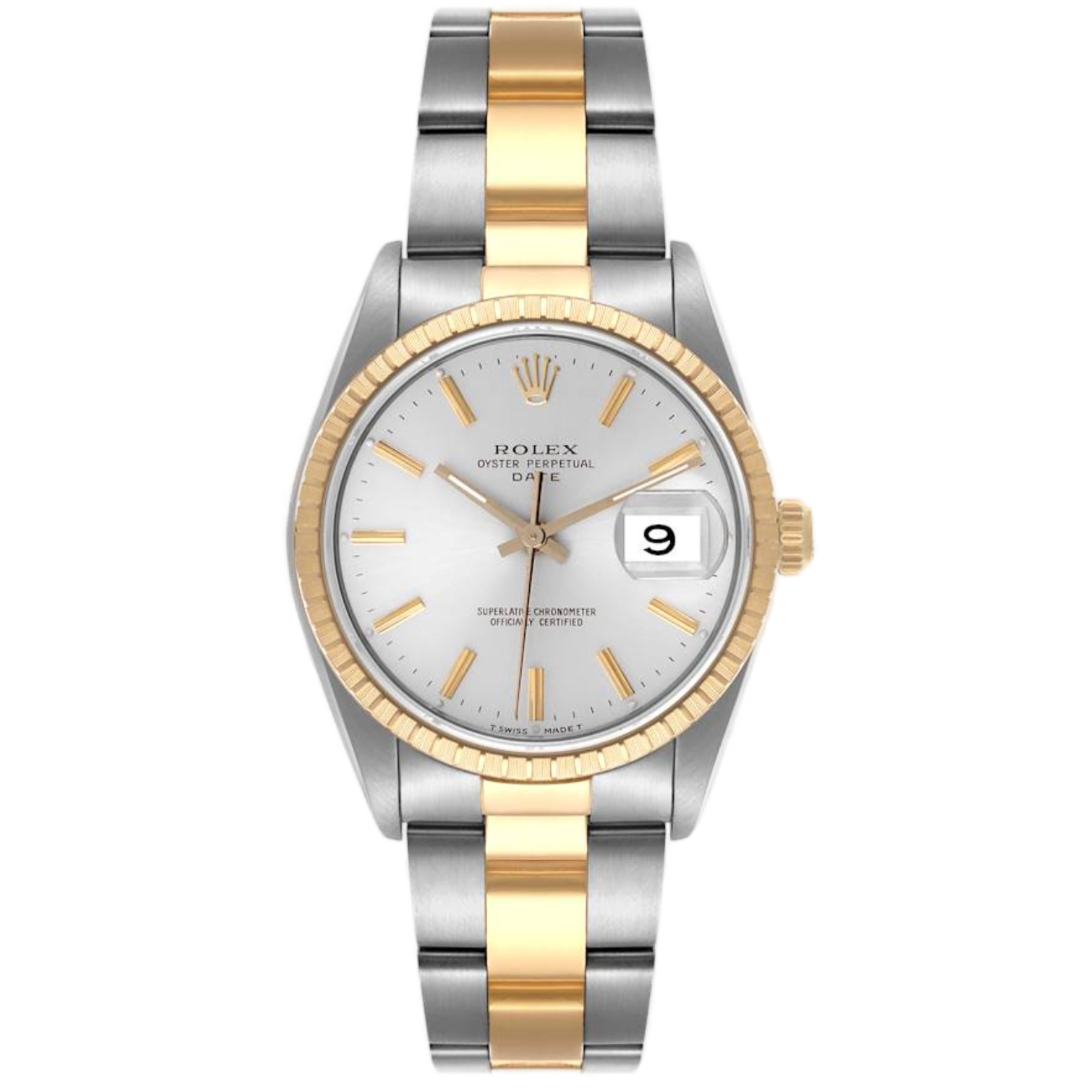 Rolex Date 34mm Ref. 15223 - Pre-Owned Steel & Yellow Gold - Complete Set